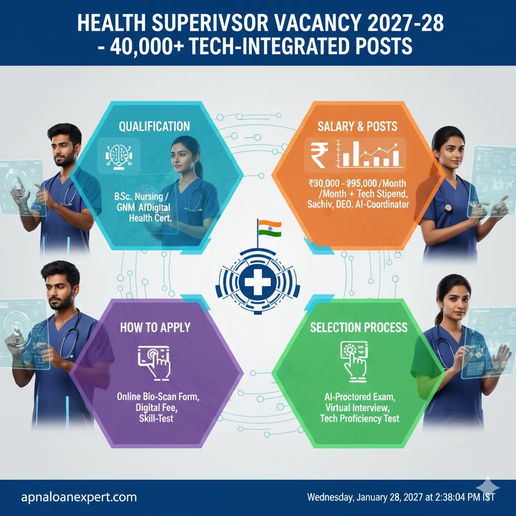 Health Supervisor Vacancy 2026 Apply Online NHM Health Supervisor Salary Syllabus