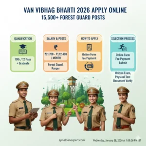 Van Vibhag Bharti 2026 Apply Online 15500 Posts Forest Guard and Forester Vacancy