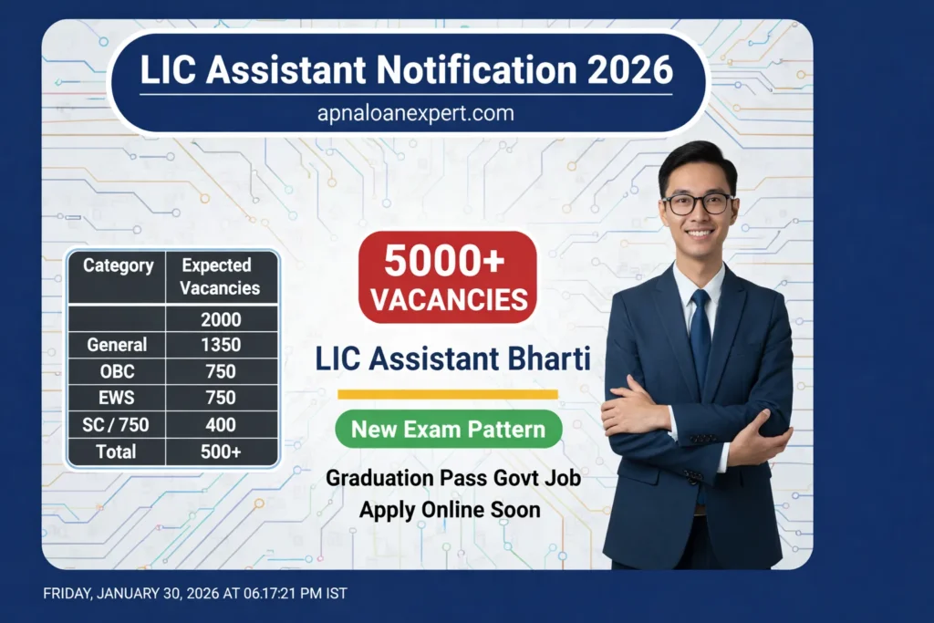 LIC Assistant Notification 2026 Vacancy Distribution and Exam Pattern Table