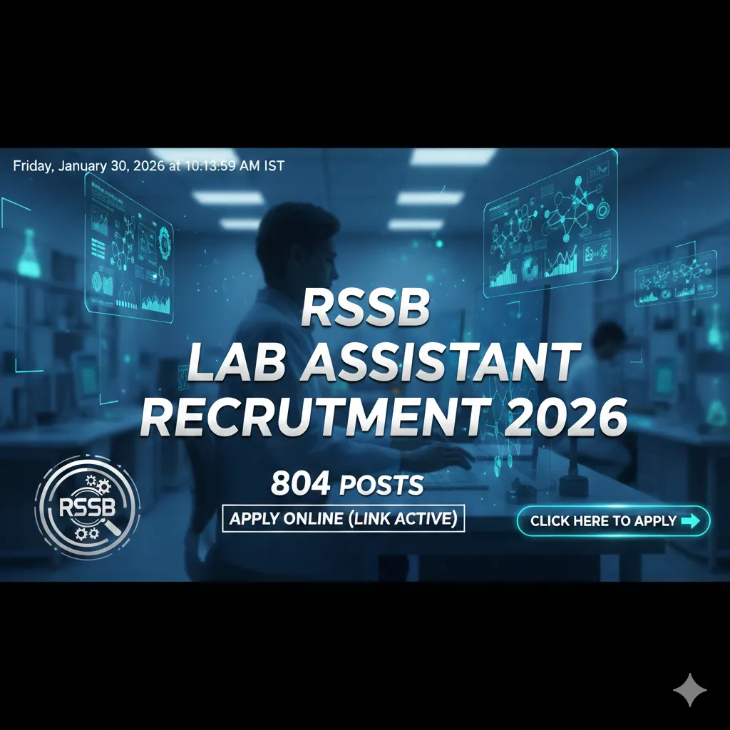 RSSB Rajasthan Lab Assistant Vacancy 2026 Notification Details