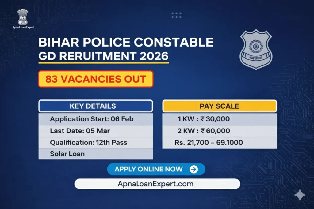 Bihar Police CSBC Constable GD Recruitment 2026 Notification 83 Posts