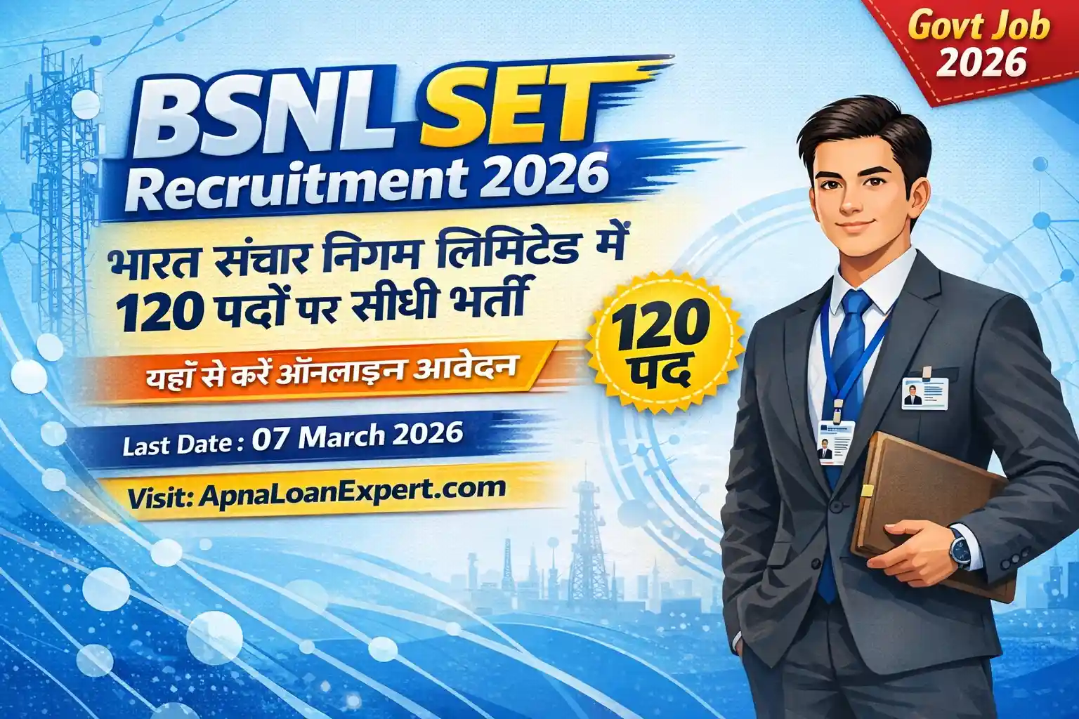 BSNL Senior Executive Trainee (SET) Recruitment 2026 Hindi Details