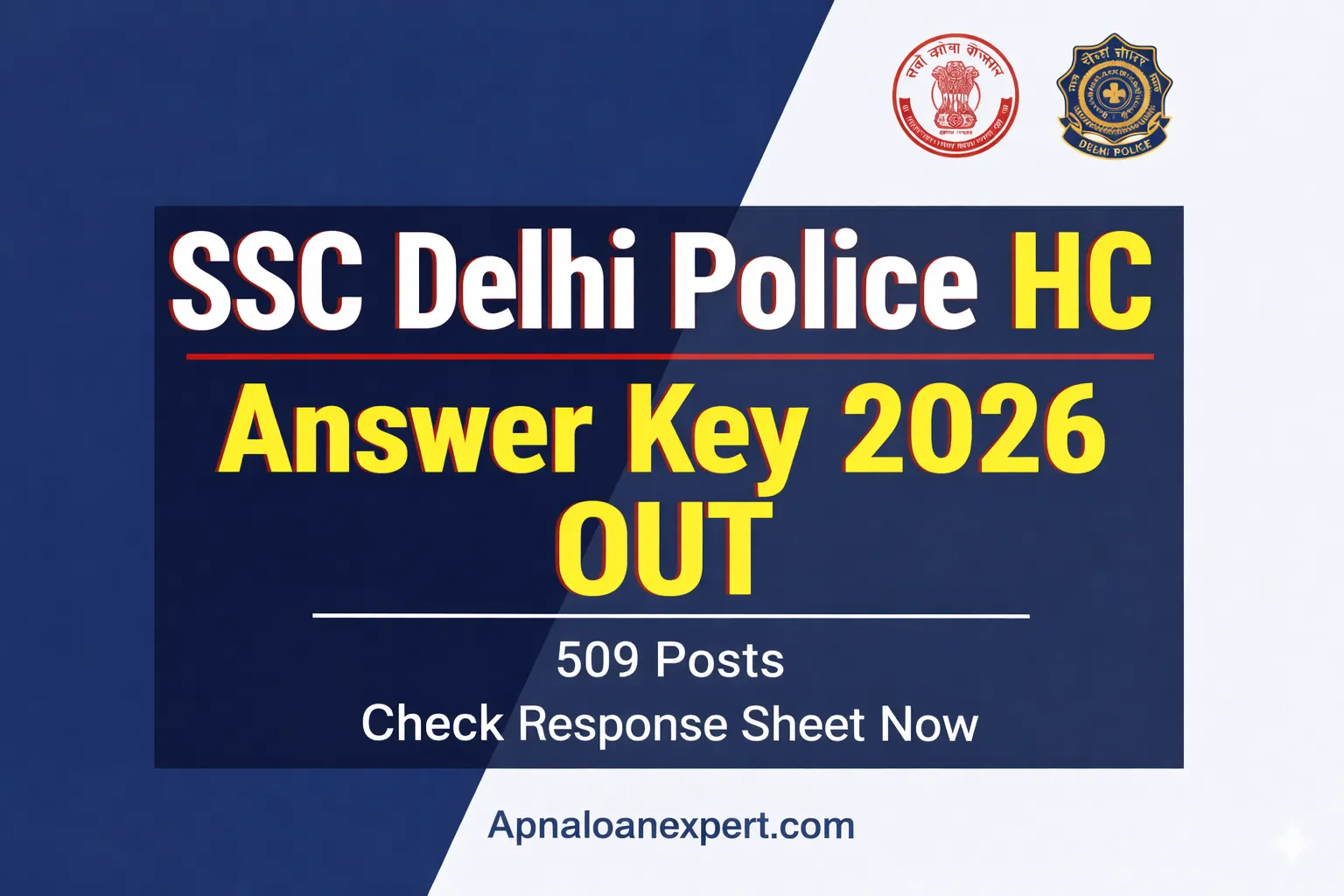 SSC Delhi Police Head Constable Ministerial Answer Key 2026 Notification
